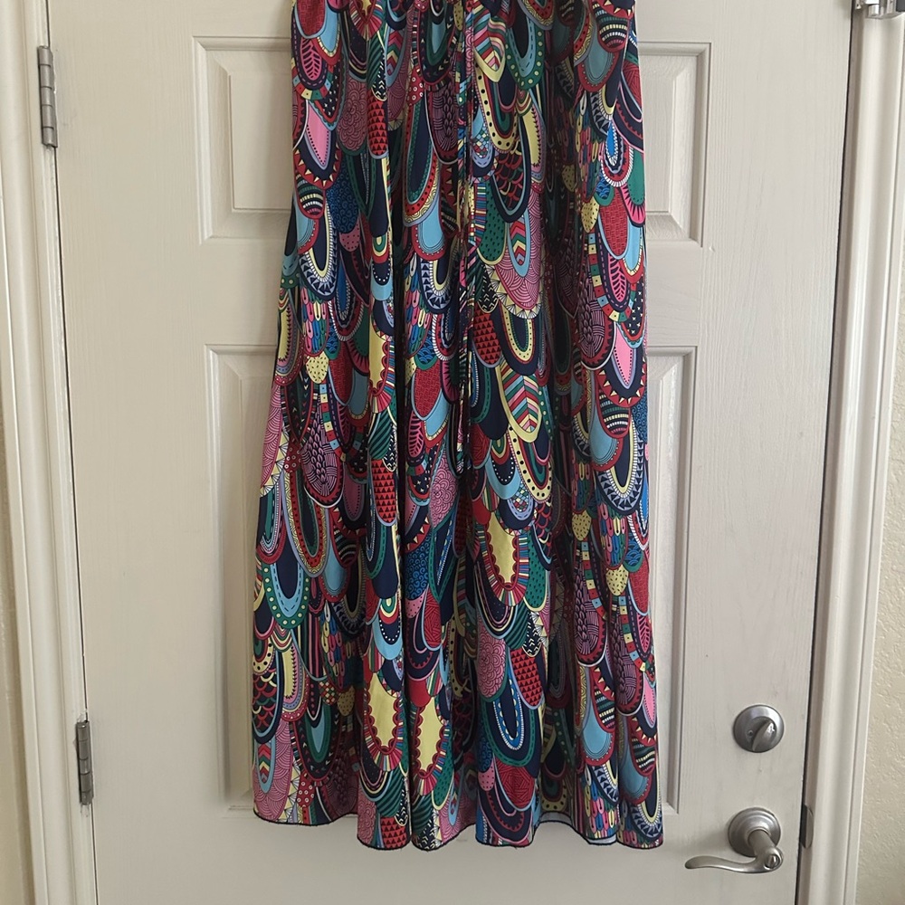 SHEIN Wide Leg Multicolor Patterned Palazzo Pants